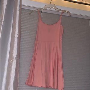 Simple salmon pink summer dress